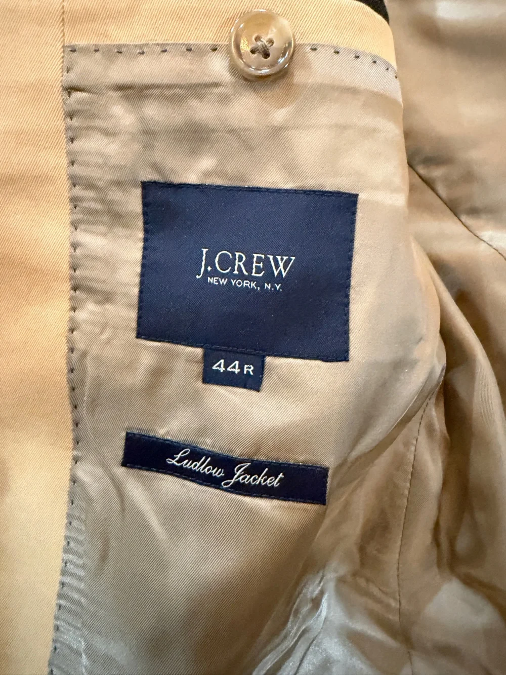 J. Crew Men's Ludlow Cotton Khaki Blazer - Beige 44R